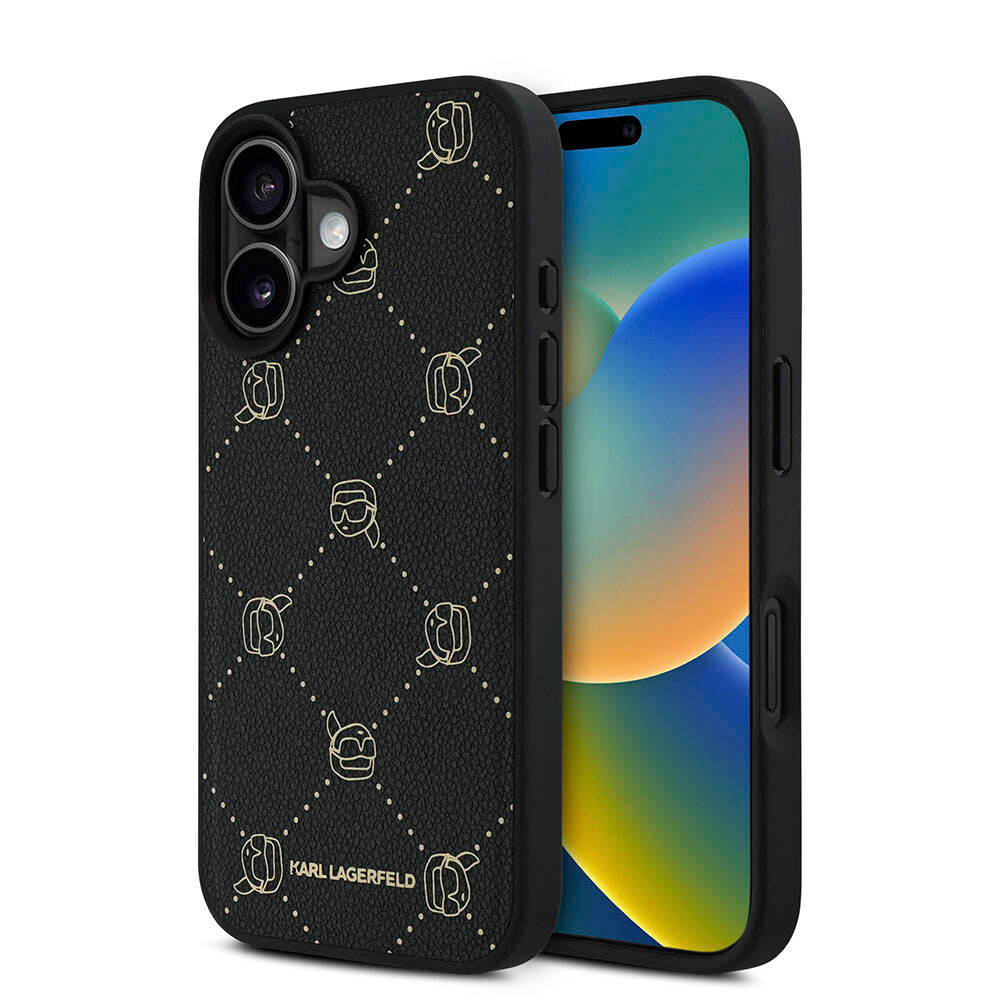 Karl Lagerfeld iPhone 16 Orjinal Lisanslı Magsafe Şarj Özellikli PU Deri Karl Heads Desenli Klasik Logolu Telefon Kılıfı - 1 Karl Lagerfeld iPhone 16 Orjinal Lisanslı Magsafe Şarj Özellikli PU Deri Karl Heads Desenli Klasik Logolu Telefon Kılıfı - 1